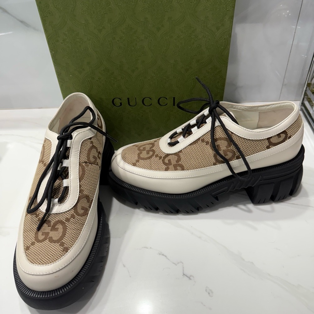 Gucci GG Canvas Canvas Oxfords